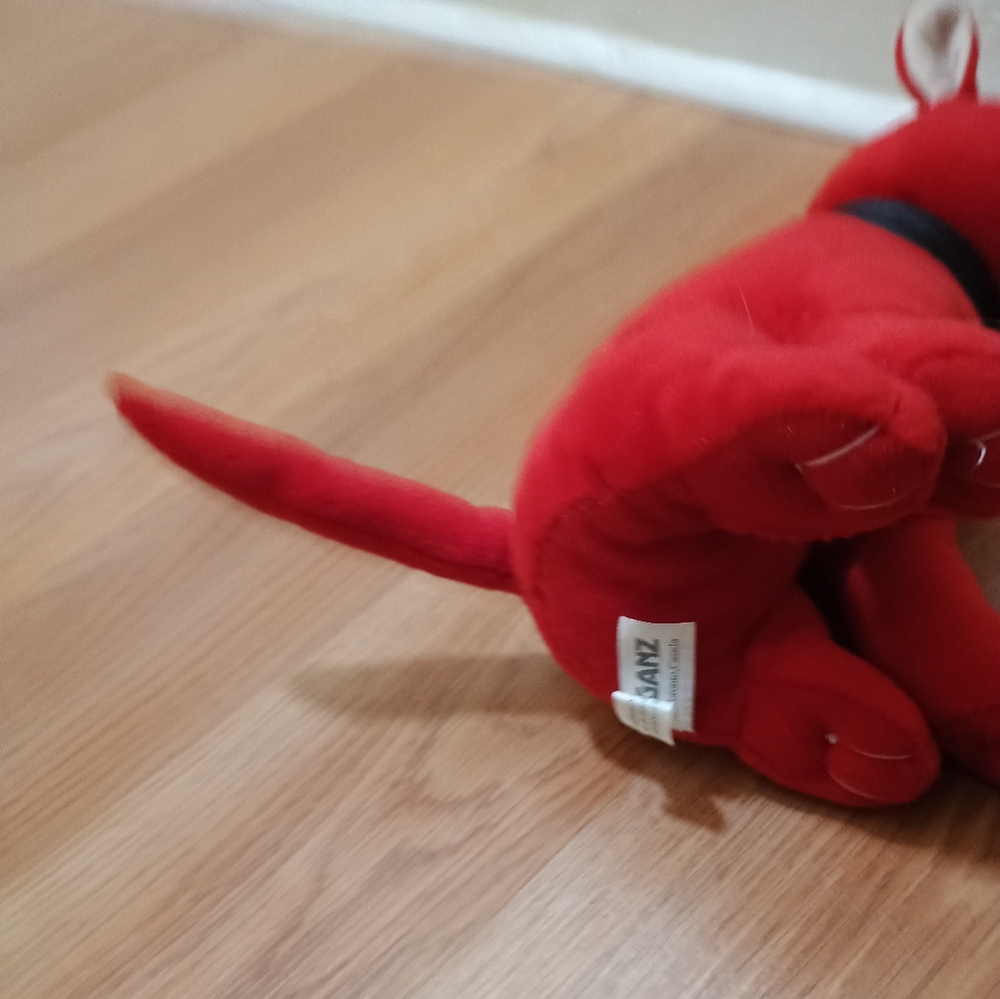 GANZ Plush Red Dog Sitting Stuffed Animal Bull Terrier Toy 8in - Picture 7 of 16